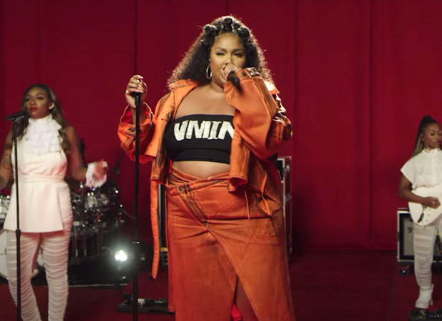 Lizzo covers BTS's chart-topper 'Butter' wearing a VMIN crop trop on BBC Radio 1's Live Lounge