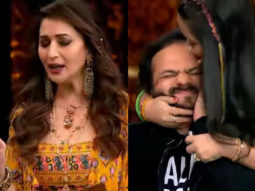 Madhuri Dixit hilariously turns judge for Rohit Shetty; gets him kisses from Bharti Singh as punishment