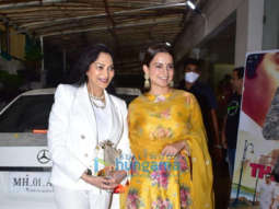 Photos: Kangana Ranaut and Simi Garewal snapped at the screening of the film Thalaivii