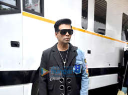 Photos: Karan Johar and Nikki Tamboli snapped on Bigg Boss OTT set in Film City, Goregaon