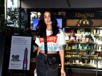 Photos: Rhea Chakraborty snapped at a salon in Juhu