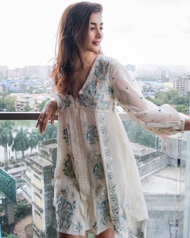 Pooja Hegde keeps it comfy and chic in printed Anita Dongre dress worth Rs.16,900
