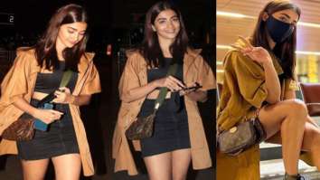 Pooja Hegde spotted at the airport dressed in an all-black set with a Louis Vuitton bag worth Rs. 1.57 lakh Pooja Hegde spotted at the airport dressed in an all-black set with a Louis Vuitton bag worth Rs. 1.57 lakh