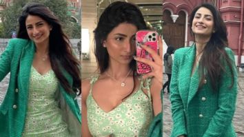 Shweta Tiwari’s daughter Palak Tiwari enjoys her day in Russia in a chic green look