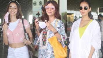 Spotted: Ananya Pandey, Shilpa Shetty, Sonal Chauhan and Sneha Ullal at Mumbai Airport