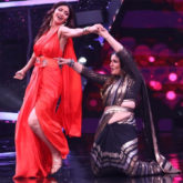 Shilpa Shetty Kundra and Raveena Tandon perform the hook step of their hit songs on the sets of Super Dancer Chapter 4