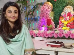 Daisy Shah looks elegant in Indian attire as she celebrates Ganesh Chaturthi at her place