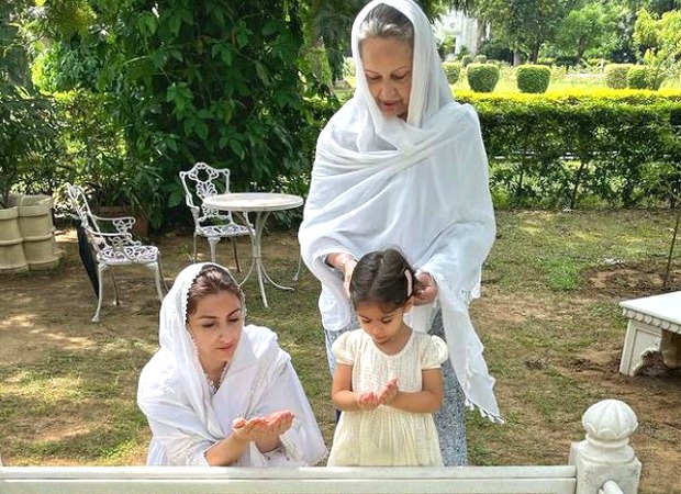 Sharmila Tagore, Soha Ali Khan and Inaaya visit Mansoor Ali Khan Pataudi’s grave on his 10th death anniversary