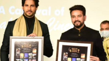 Sidharth Malhotra meets I&B Minister Anurag Thakur at the 1st Himalayam Film Festival during the screening of Shershaah