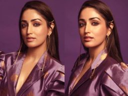 Yami Gautam looks gorgeous in a printed silk blazer dress
