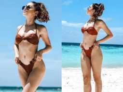 Alaya F sizzles in skimpy brown bikini while soaking in the sun on the beaches of Maldives