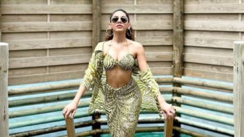 Alaya F turns up the heat in a sexy striped bikini top, matching wrap skirt and overlay in Maldives Alaya F turns up the heat in a sexy striped bikini top, matching wrap skirt and overlay in Maldives