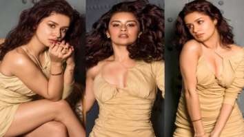 Avneet Kaur makes a statement in beige bodycon dress