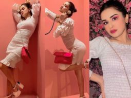 Avneet Kaur slays in white and pink checkered dress