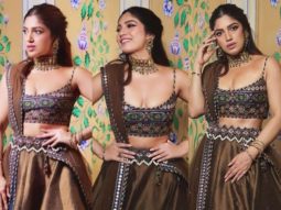 Bhumi Pednekar dazzles in festive spirit as she dons a brown lehenga with vibrant details
