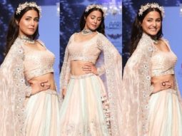 Bombay Times Fashion Week 2021: Hina Khan turns showstopper in gorgeous dusty pastel lehenga by Aari