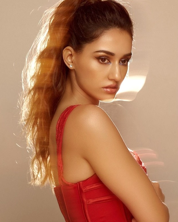 Disha Patani turns up the heat in lace corset red top and nude glam