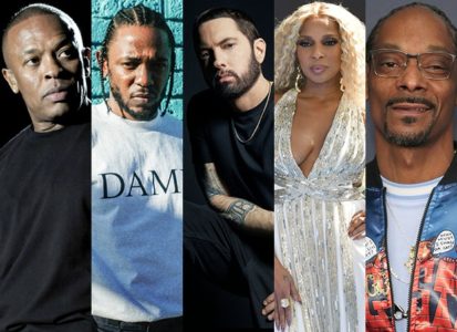 Dr. Dre, Kendrick Lamar, Eminem, Mary J. Blige and Snoop Dogg to
