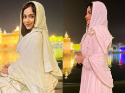 Jannat Zubair looks divine in a white traditional outfit as she poses in front of the Golden Temple