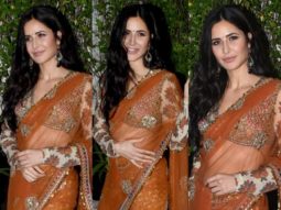 Katrina Kaif looks refreshing in a gorgeous burnt orange saree for Sooryavanshi promotions