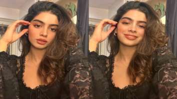 Khushi Kapoor stuns in a black lace balloon sleeve top and soft makeup