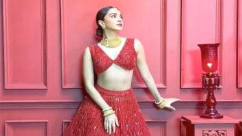 Kiara Advani looks fiery hot in red lehenga with a statement blouse