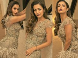 Malaika Arora makes a colossal statement in an embellished number with an experimental wine lip