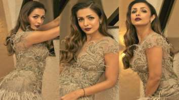 Malaika Arora makes a colossal statement in an embellished number with an experimental wine lip