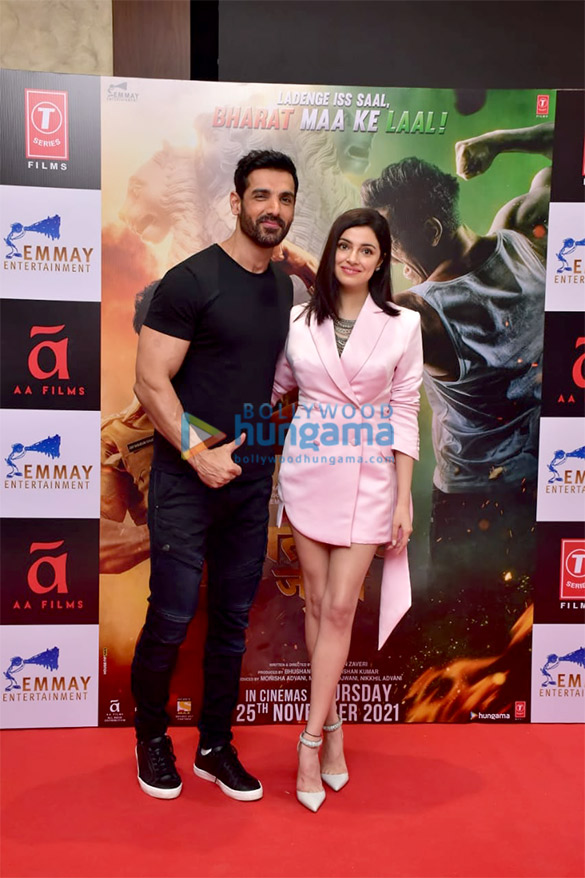 photos john abraham divya khosla kumar and others snapped at the trailer launch of satyameva jayate 2 8
