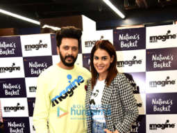 Photos: Riteish Deshmukh and Genelia D’Souza snapped in Delhi for the launch of their brand Imagine Meats at Nature’s Basket