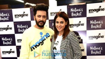 Photos: Riteish Deshmukh and Genelia D’Souza snapped in Delhi for the launch of their brand Imagine Meats at Nature’s Basket