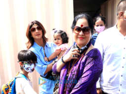 Photos: Shilpa Shetty snapped with her mother and kids at the Gateway of India