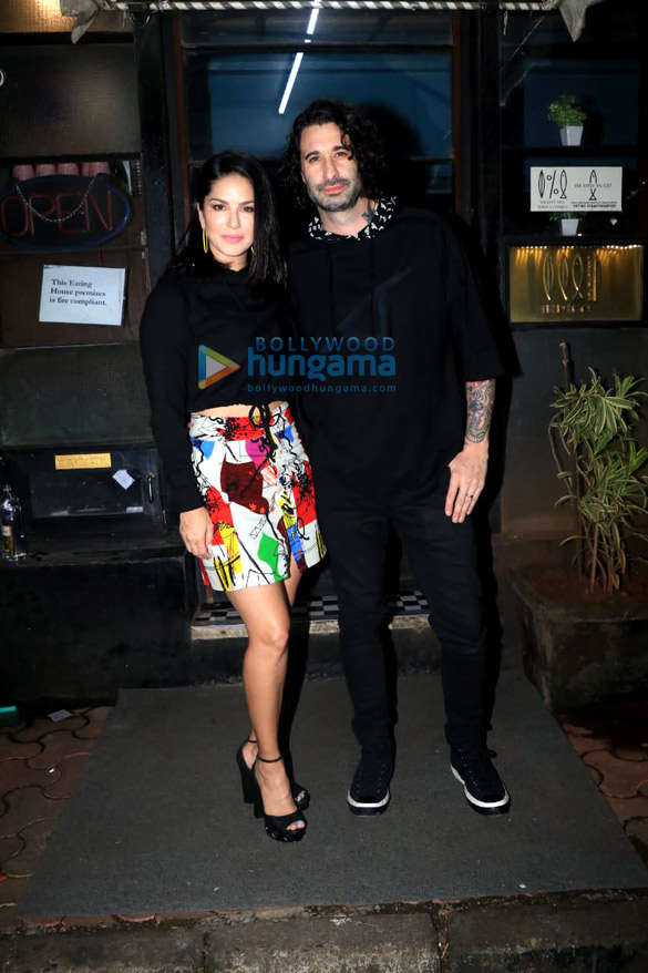 Photos: Sunny Leone and Daniel Weber snapped at Indigo Restaurant in Andheri