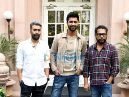 Photos: Vicky Kaushal, Shoojit Sircar and Ronnie Lahiri snapped promoting Sardar Udham in New Delhi
