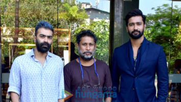 Photos: Vicky Kaushal, Shoojit Sircar and Ronnie Lahiri snapped while promoting Sardar Udham