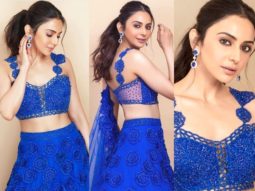 Rakul Preet Singh looks alluring in a deep azure lehenga for the Bombay Times Fashion Week