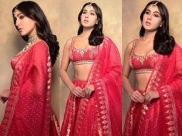 Sara Ali Khan looks bespoke in a red Anita Dongre creation worth Rs. 1,50,000