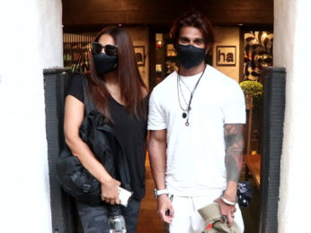 Snapped: Bipasha Basu with Karan Singh Grover at a Salon in Bandra, Mumbai