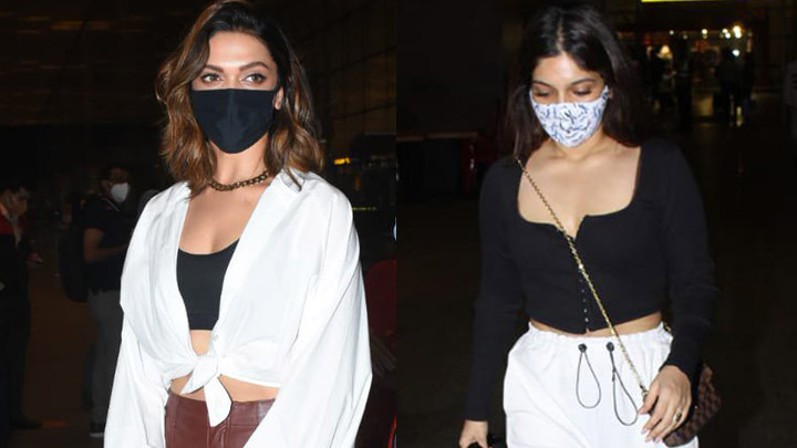 Spotted: Deepika Padukone and Bhumi Pednekar at Mumbai Airport