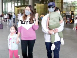 Spotted: Shahid Kapoor with his family at Mumbai Airport