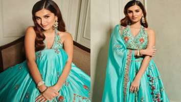 Tara Sutaria looks radiant in a turquoise Punit Balana lehenga worth Rs. 77,500 Tara Sutaria looks radiant in a turquoise Punit Balana lehenga worth Rs. 77,500