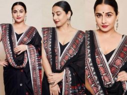 Vidya Balan adds a modern twist to her authentic handwoven saree