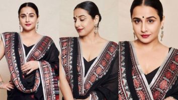 Vidya Balan adds a modern twist to her authentic handwoven saree