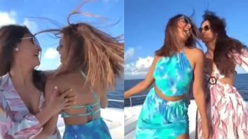 Shakti Mohan dances off the summer heat in the middle of the ocean with sister Mukti Mohan