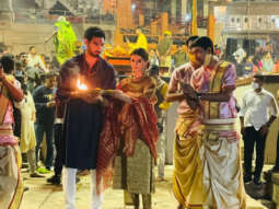 Ahan Shetty and Tara Sutaria visit Varanasi to perform Ganga Aarti and seek blessings for their movie Tadap, see photos