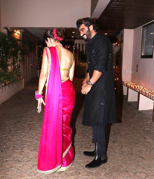 Arjun Kapoor shares a candid picture with ladylove Malaika Arora from Diwali party, says 'She makes me happy'