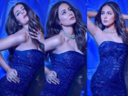 Hina Khan makes a statement in strapless sequinned blue gown