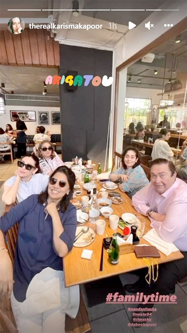 Karisma Kapoor, Neetu Kapoor and Randhir Kapoor get together for a Kapoor family lunch session