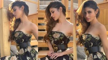 Mouni Roy looks breathtaking in a black floral dress in Dubai