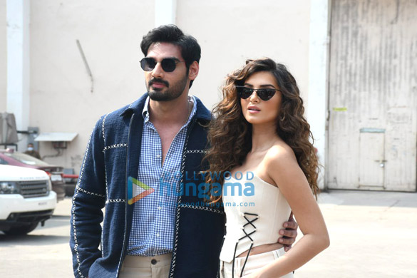 photos ahan shetty tara sutariasnapped at mehboob studios for tadap promotion 2